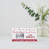 積雪・除雪・サービス業 名刺 (スタンド正面)