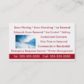 積雪・除雪・サービス業 名刺 (裏面)