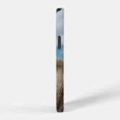 積雲の下の背の高い草 iPhoneケース (右側面)