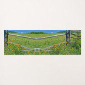 穏かわいらしパーソナライズされたやかな花 ヨガマット (裏面(横))