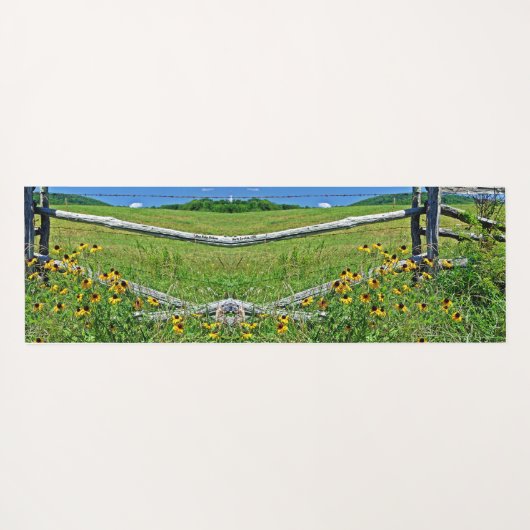 穏かわいらしパーソナライズされたやかな花 ヨガマット (裏面(横))