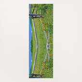 穏かわいらしパーソナライズされたやかな花 ヨガマット (裏面)