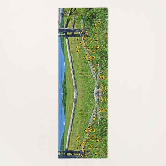 穏かわいらしパーソナライズされたやかな花 ヨガマット (裏面)