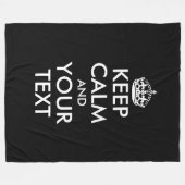 穏やかおもしろいな大カスタム保きな黒のフリースブランケット フリースブランケット (正面(横))