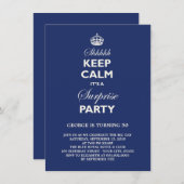 穏やかでおもしろいなマイル標石の驚きの誕生会を保って下さい 招待状 (正面/裏面)