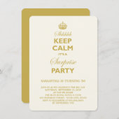 穏やかでおもしろいなマイル標石の驚きの誕生日の招待を保って下さい 招待状 (正面/裏面)