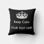 穏やかでカスタムな文字の枕を保って下さい クッション (裏面)