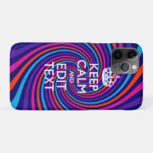 穏やかで保色の渦巻き数々の旋回をパーソナライズ Case-Mate iPhoneケース (裏面(横))