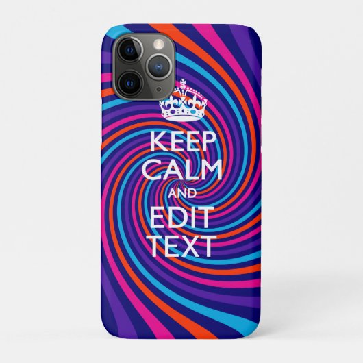 穏やかで保色の渦巻き数々の旋回をパーソナライズ Case-Mate iPhoneケース (裏)