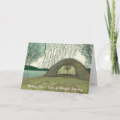 穏やかで平和なキャンプをテーマにした誕生日 カード (正面)