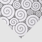 穏やかで幾何学的で黒く及び白いらせん状 薄葉紙 (詳細)