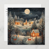 穏やかで心あたたまるクリスマス シーズンカード (正面/裏面)