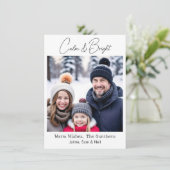 穏やかで明るい |写真パーソナライズされたクリスマス シーズンカード (スタンド正面)