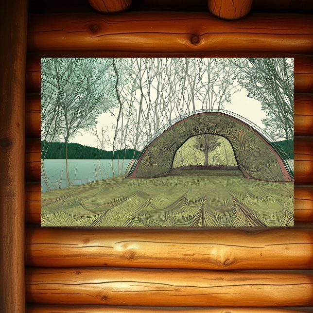 穏やかで穏やかなキャンプ場 メタルプリント (クリエイターアップロード済み)