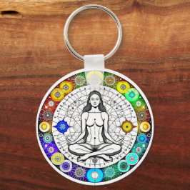 穏やかで穏やかな静謐な瞑想 キーホルダー