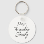 穏やかで穏やかな静謐な瞑想 キーホルダー (裏面)