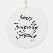 穏やかで穏やかな静謐な瞑想 セラミックオーナメント (裏面)