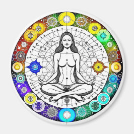 穏やかで穏やかな静謐な瞑想 マグネット