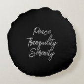 穏やかで穏やかな静謐な瞑想 ラウンドクッション (裏面)