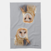 穏やかで美しい納屋フクロウ キッチンタオル (縦)