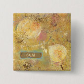 穏やかで自然な美しいの抽象美術のユニークな絵画 缶バッジ (正面)