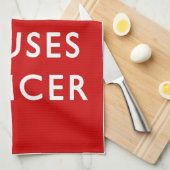 穏やかで赤いTeatowelを保つこと キッチンタオル (四つ折り)