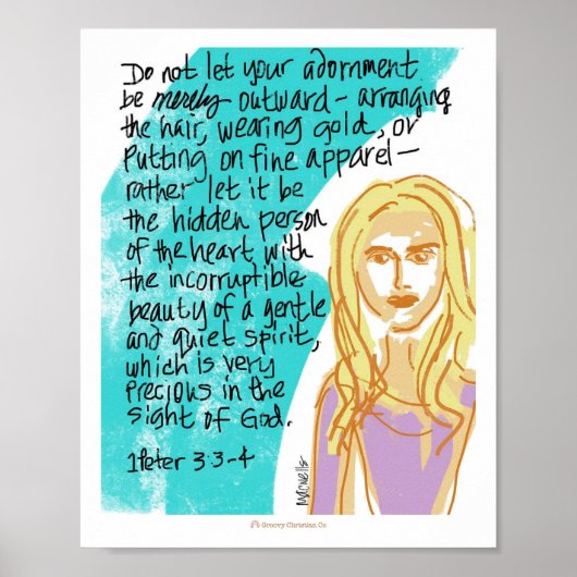 穏やかで静かな精神 – クリスチャン聖なる書物、 経典ポスト ポスター (正面)