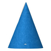 穏やかで静謐な青い背景のうねるパターン パーティーハット (左)