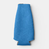 穏やかで静謐な青い背景のうねるパターン ボトルクーラー (正面)