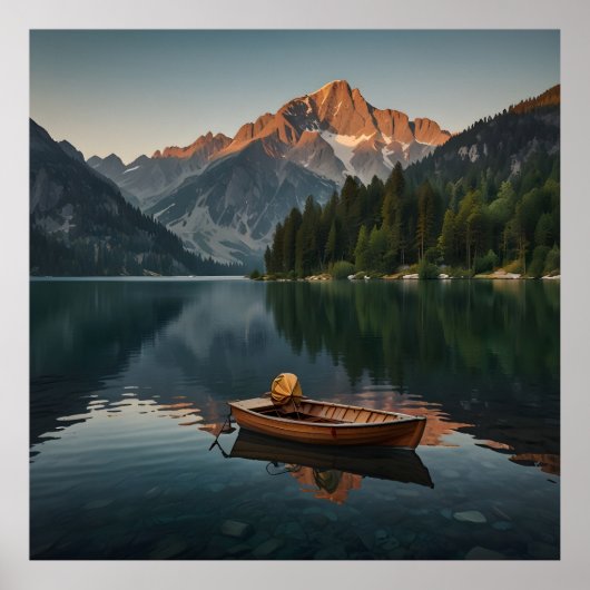 穏やかで魅惑的な高山風景 ポスター (正面)