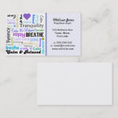 穏やかで、リラックスさせるな陽性はタイポグラフィを言い表わします 名刺 (正面/裏面)