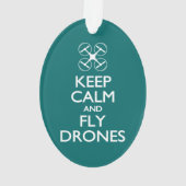 穏やかなおよびはえの無人機保って下さい オーナメント (裏面)