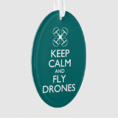 穏やかなおよびはえの無人機保って下さい オーナメント (正面)