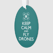 穏やかなおよびはえの無人機保って下さい オーナメント (正面)