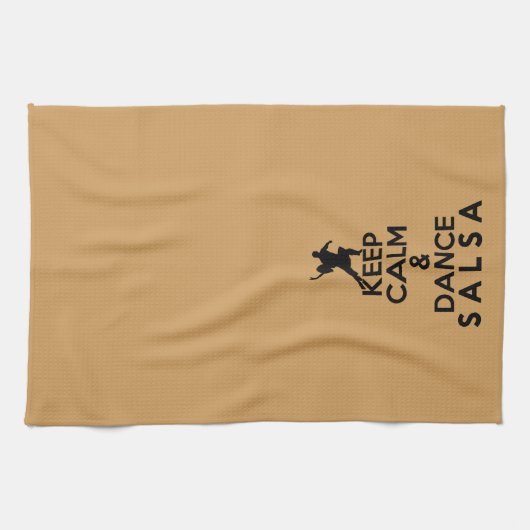 穏やかなおよびダンスのサルサのギフト保って下さい キッチンタオル (横)