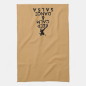 穏やかなおよびダンスのサルサのギフト保って下さい キッチンタオル (縦)