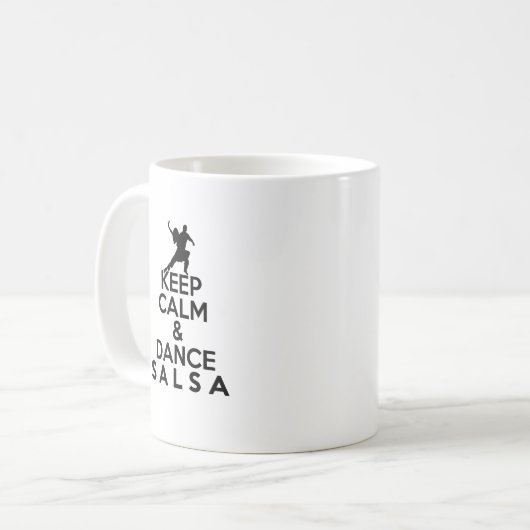 穏やかなおよびダンスのサルサのギフト保って下さい コーヒーマグカップ (正面左)