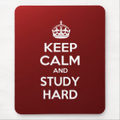 穏やかなおよび勉強の懸命保って下さい マウスパッド (正面)