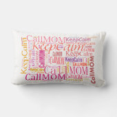 穏やかなおよび呼出しお母さんの枕保って下さい ランバークッション (裏面)