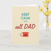 穏やかなおよび呼出しパパ保って下さい カード (黄色い花)