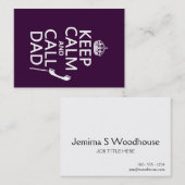 穏やかなおよび呼出しパパ保って下さい コーリングカード (正面/裏面)