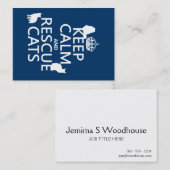 穏やかなおよび救助猫は保って下さい(あらゆる色で) 名刺 (正面/裏面)