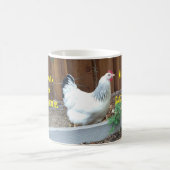 穏やかなおよび昇給の鶏保って下さい コーヒーマグカップ (中央)