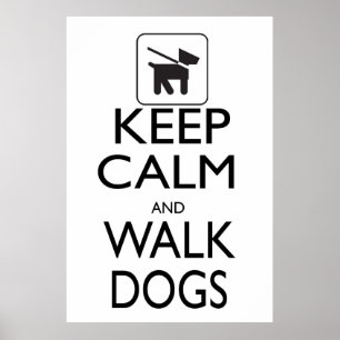 穏やかなおよび歩行犬保って下さい ポスター