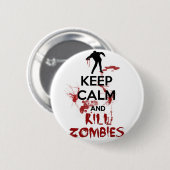 穏やかなおよび殺害のゾンビ保って下さい 缶バッジ (正面&裏面)