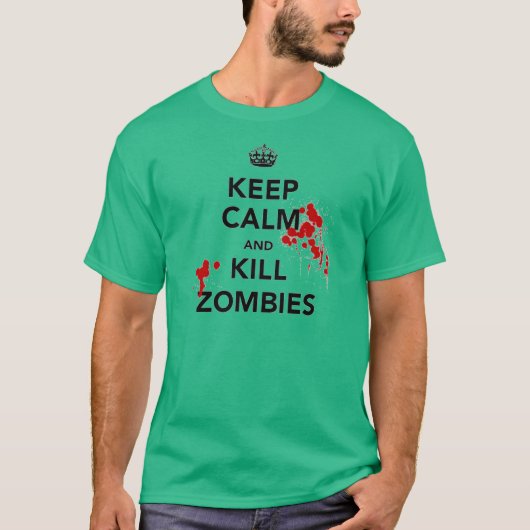 穏やかなおよび殺害のゾンビ保って下さい Tシャツ (正面)