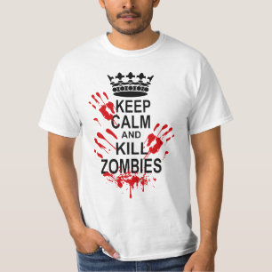 穏やかなおよび殺害のゾンビ保って下さい Tシャツ