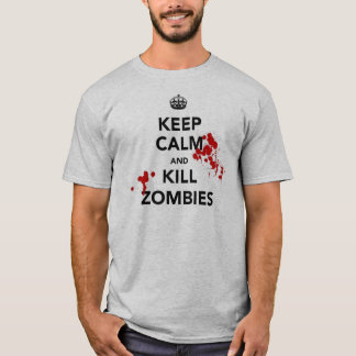 穏やかなおよび殺害のゾンビ保って下さい Tシャツ