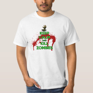 穏やかなおよび殺害のゾンビ保って下さい Tシャツ