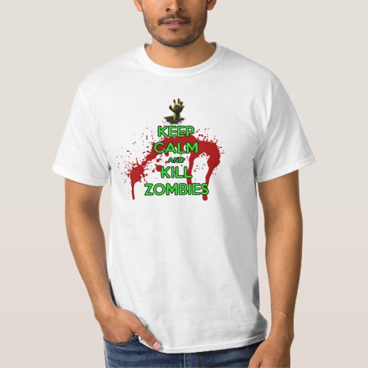 穏やかなおよび殺害のゾンビ保って下さい Tシャツ (正面)